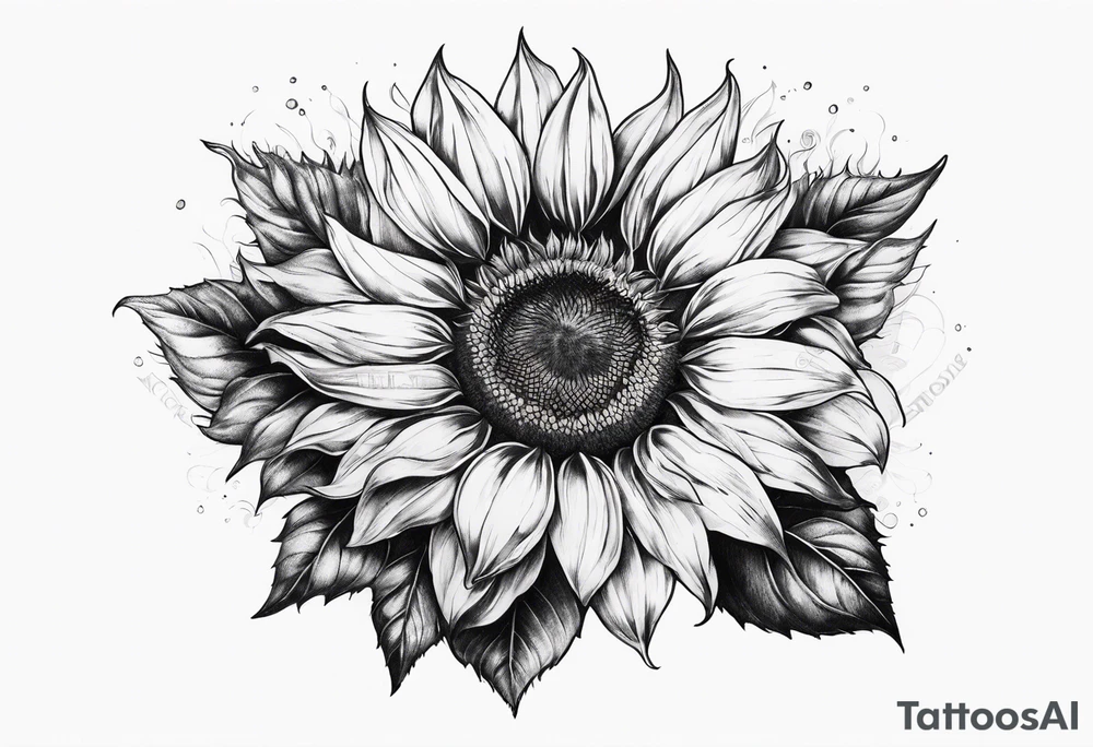 a sunflower tattoo idea