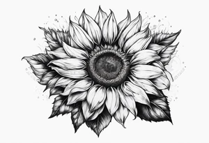 a sunflower tattoo idea