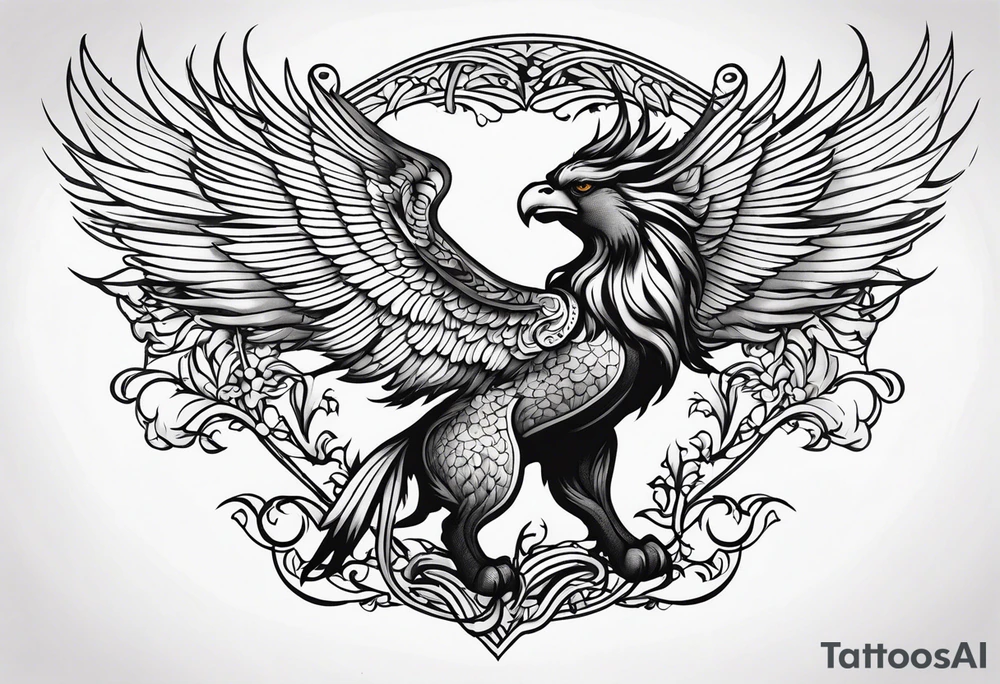 Mythical Griffin tattoo idea