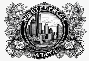 Atlanta Georgia coordinates tattoo idea