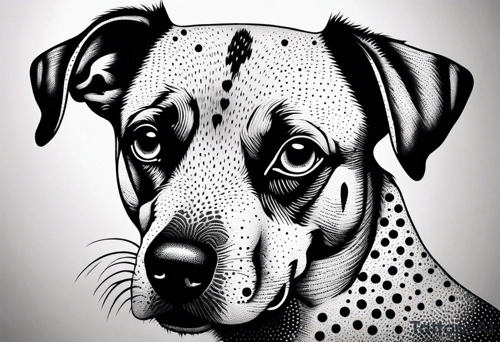 very cute dog tattoo idea