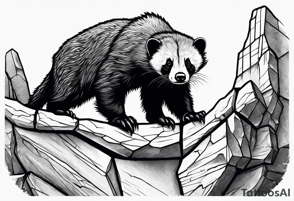 honey badger climbing wall, claws tattoo idea