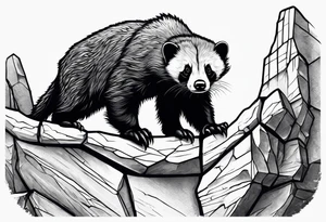 honey badger climbing wall, claws tattoo idea