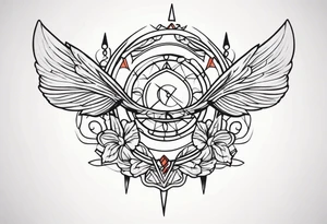 needle and thred tattoo idea