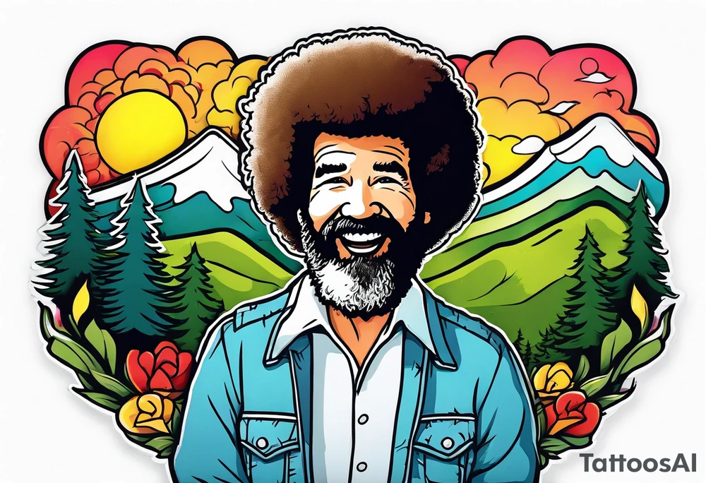 Bob Ross tattoo idea