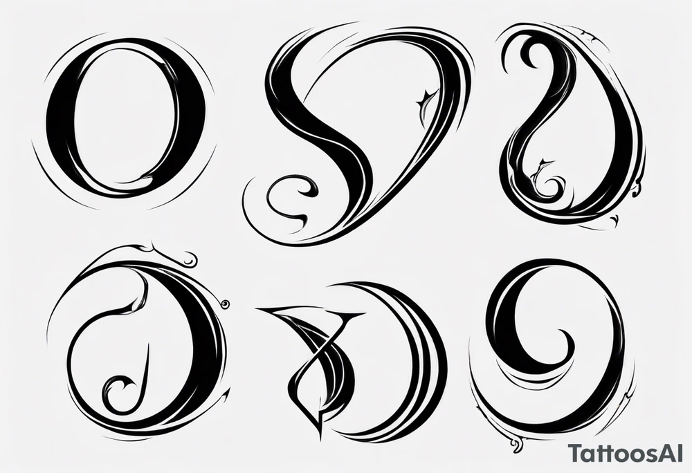 number 9 upside down and right side up connected in the middle. Tall and thin tattoo idea