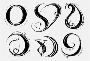 number 9 upside down and right side up connected in the middle.  Tall and thin tattoo idea