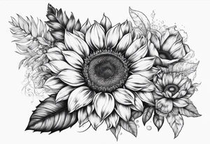 Tournesol,  Fleur roses , Caméra, vague , palmier tattoo idea