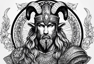Aries as a Christian Warrior tattoo idea