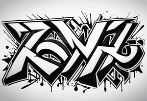Aggresive graffiti MTR tattoo idea