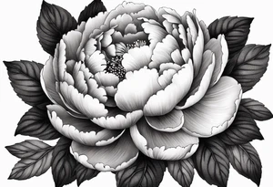 peony flowers tattoo idea