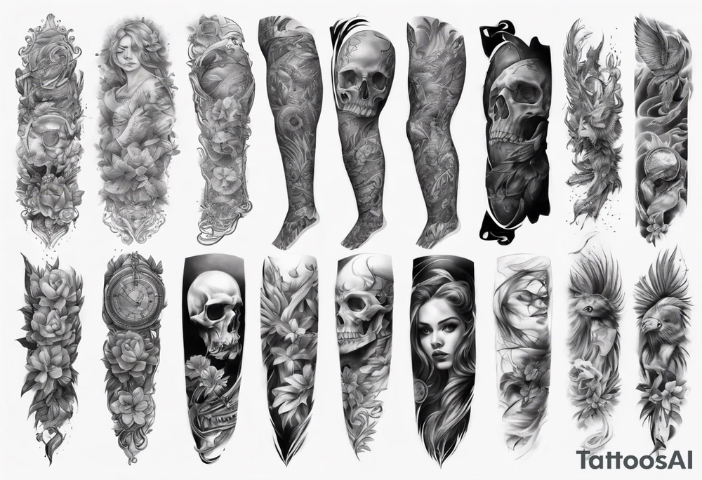 ARM SLEEVE 
REALISTIC tattoo idea