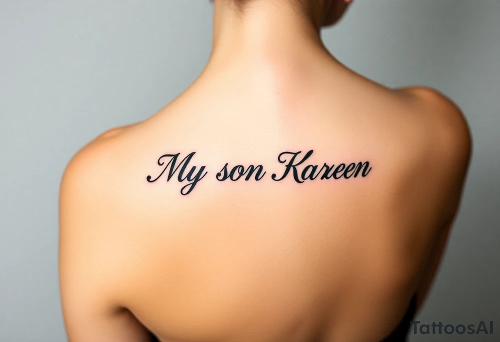 My son Karen tattoo idea
