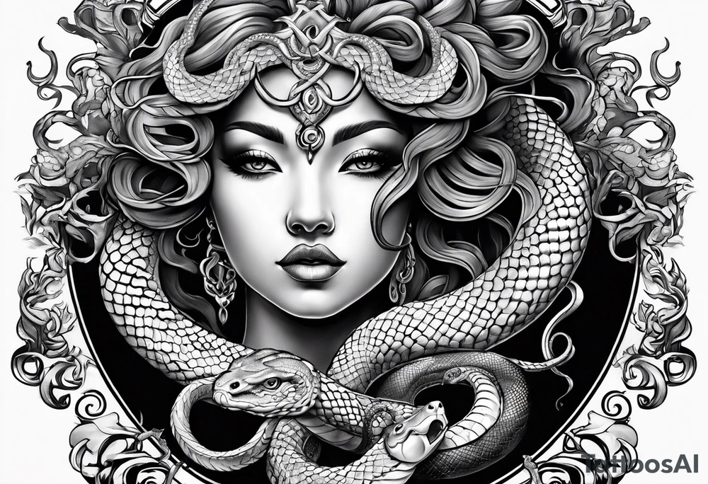 Medusa
Include snake heads tattoo idea