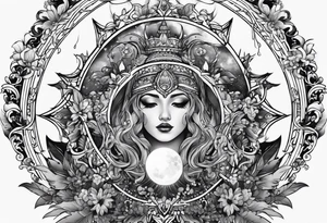 Moon chandelier tattoo idea