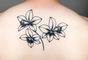 Water Lilly orchids tattoo idea