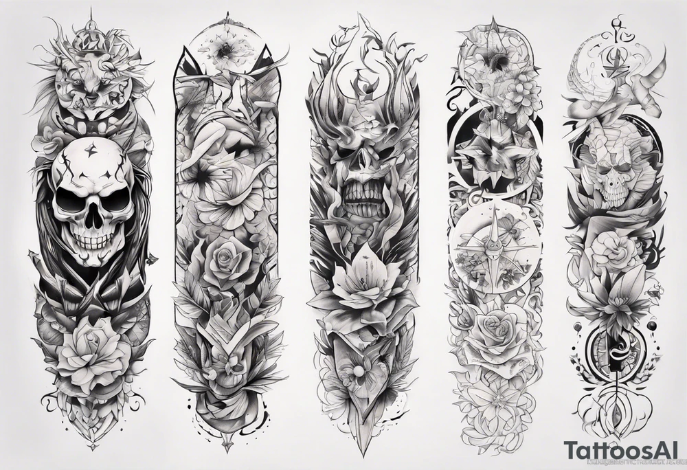 full arm sleeve tattoo tattoo idea