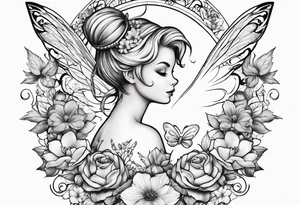 Tinker bell garden tattoo idea