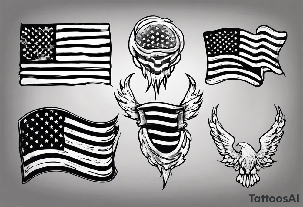 USA flag tattoo idea