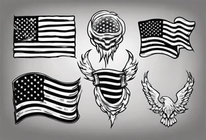 USA flag tattoo idea