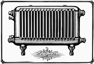 heating cast iron radiator tattoo idea