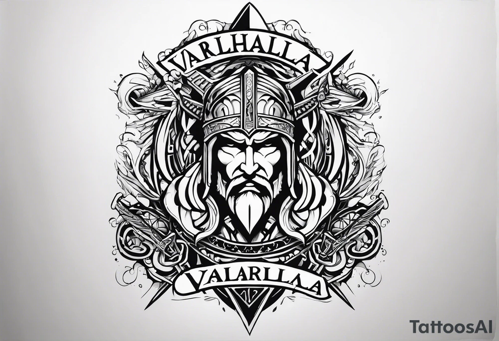 Valhalla cour warrior tattoo idea