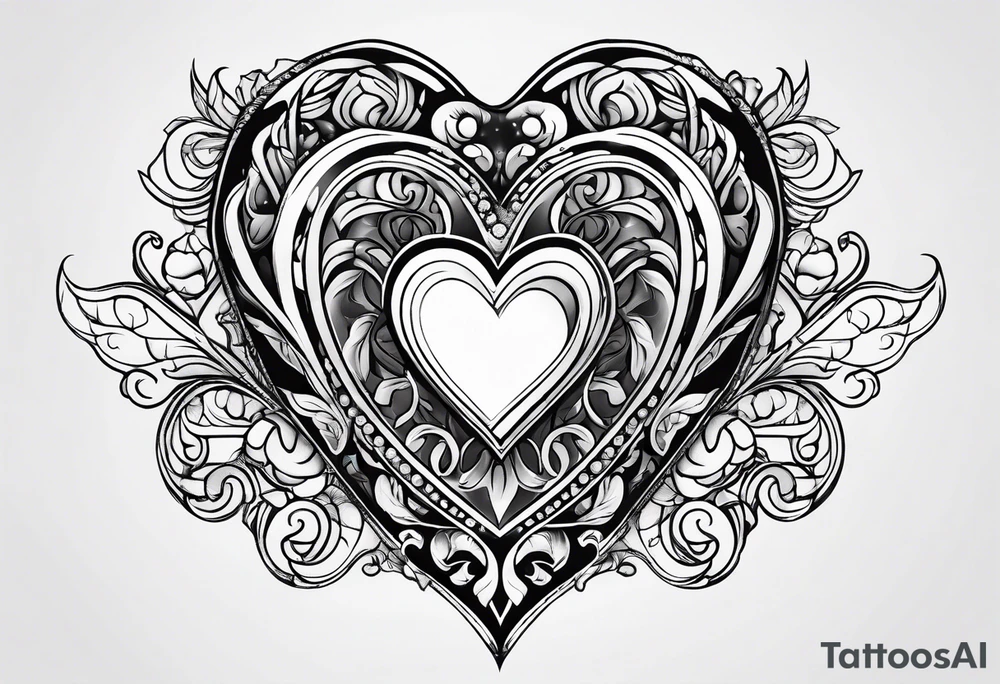 stone heart tattoo idea