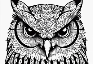 Owl close up tattoo idea