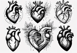 Realistic heart tattoo idea