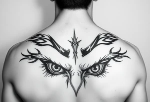 Eyes big and small on my chest for a man terrorizing with his eyes tattoo idea