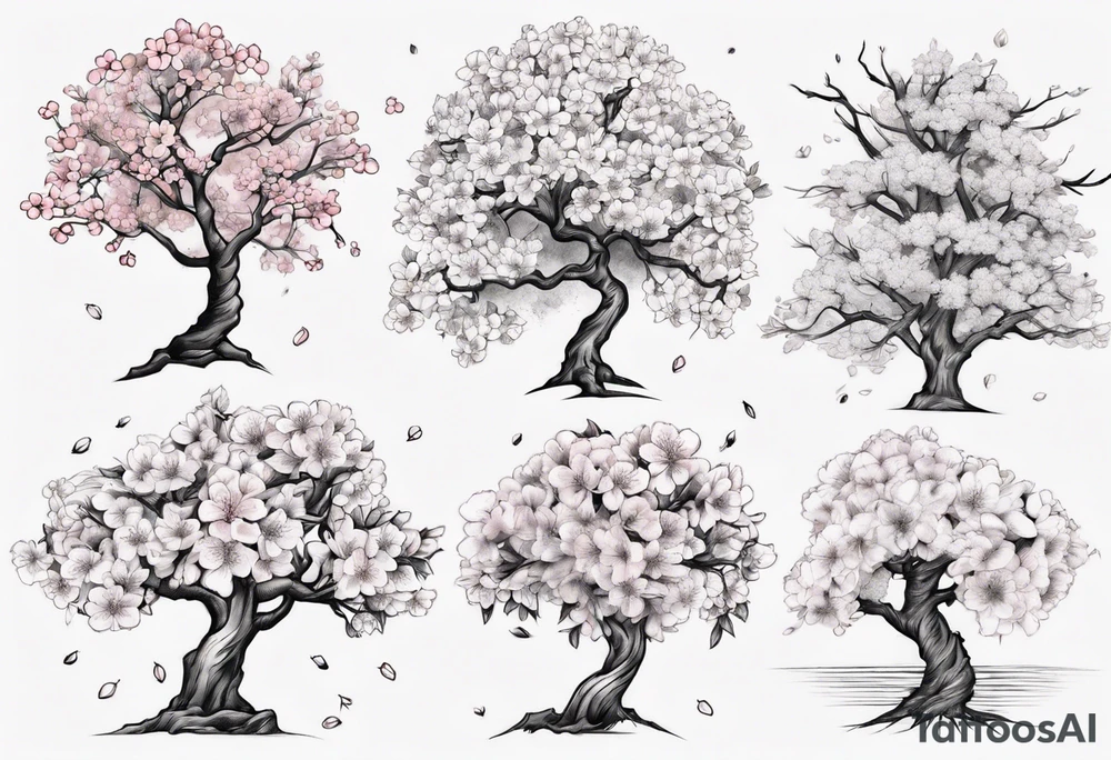 Cherry blossom tree tattoo idea