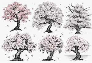 Cherry blossom tree tattoo idea