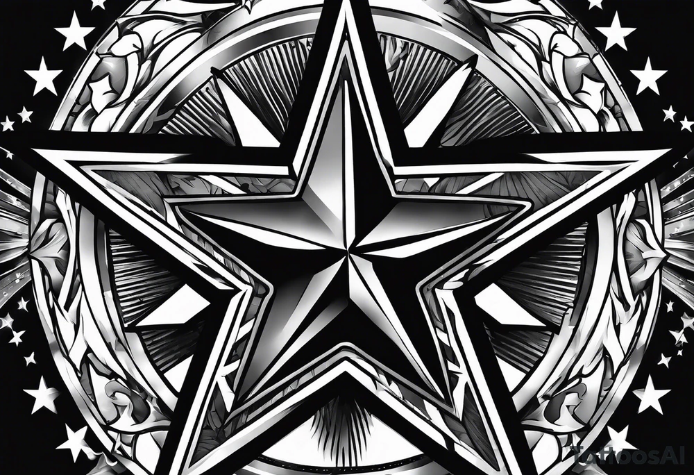 us army star tattoo idea