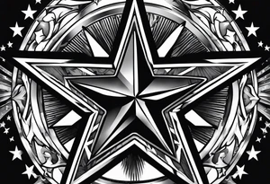 us army star tattoo idea