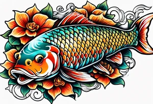 Coy fish tattoo idea