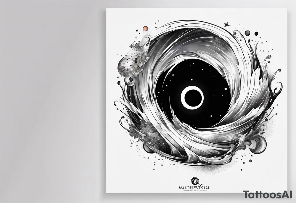 A black hole tattoo idea