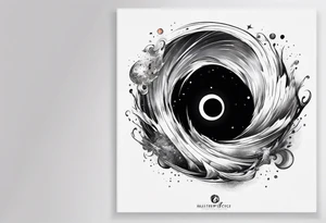 A black hole tattoo idea
