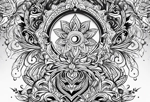 pointed abstract pattern tattoo idea