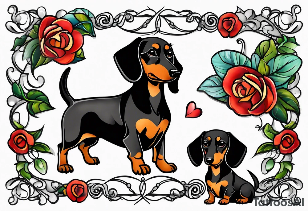 Dachshund tattoo idea