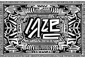 Lettering Bamboo, Aztec Japan tattoo idea