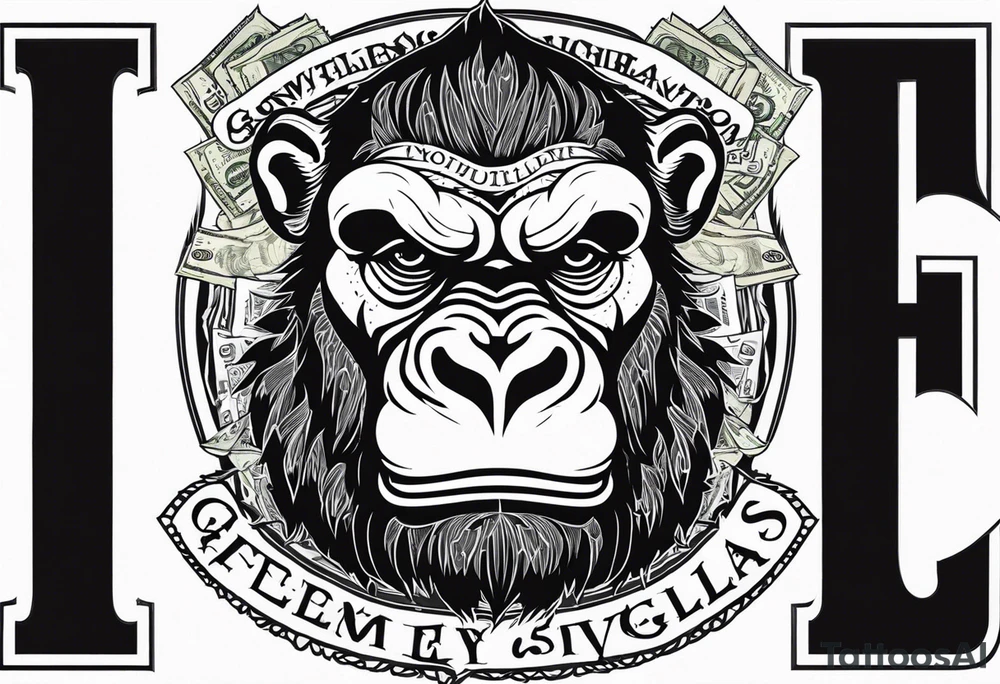 Jimenez with money gorillas tattoo idea