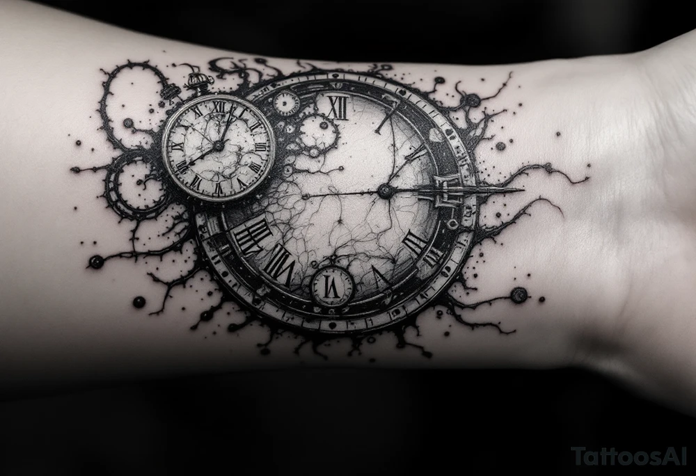 salvadore dali melting clocks tattoo idea