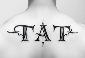 “TAT” in cool font/design tattoo idea