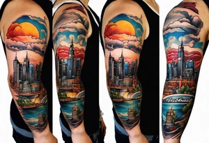 Melbourne Skyline tattoo idea