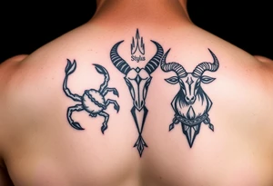 Meaningful tattoo for a Scorpio woman and a male Taurus tattoo idea