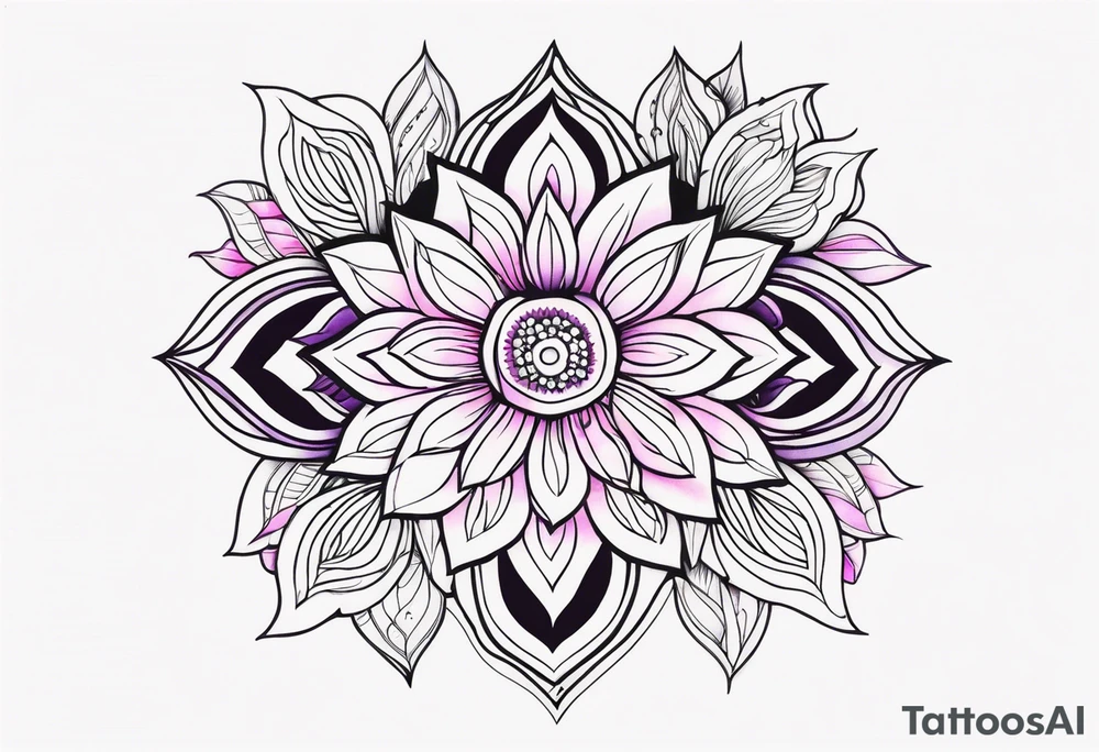 Bright, colorful, lots of pinks and purples flower arm tattoo tattoo idea