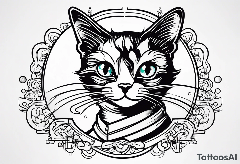 Schrodinger cat tattoo idea