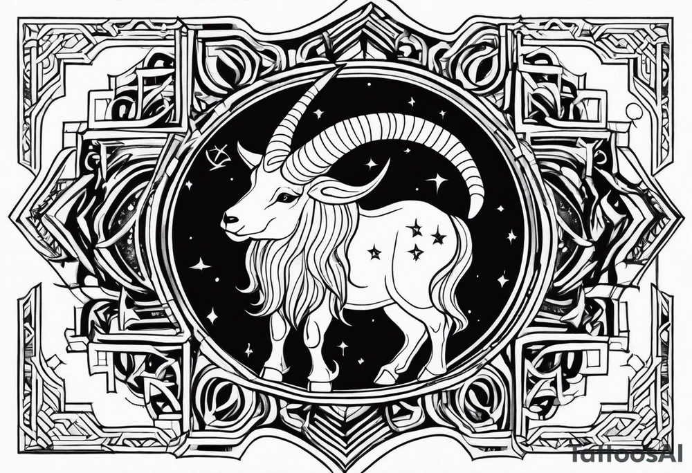 Capricorn and includes the letters sjy tattoo idea