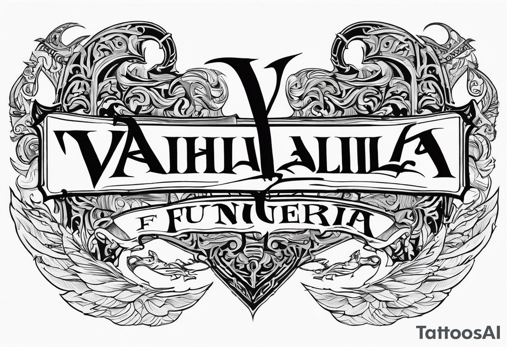 Valhalla sword funeral tattoo idea