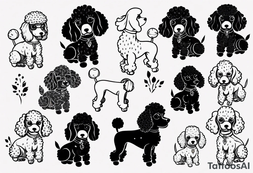 Mini Poodle tattoo idea